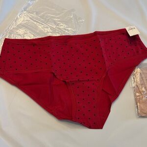 GAP Red and Black Polka Dot Panties